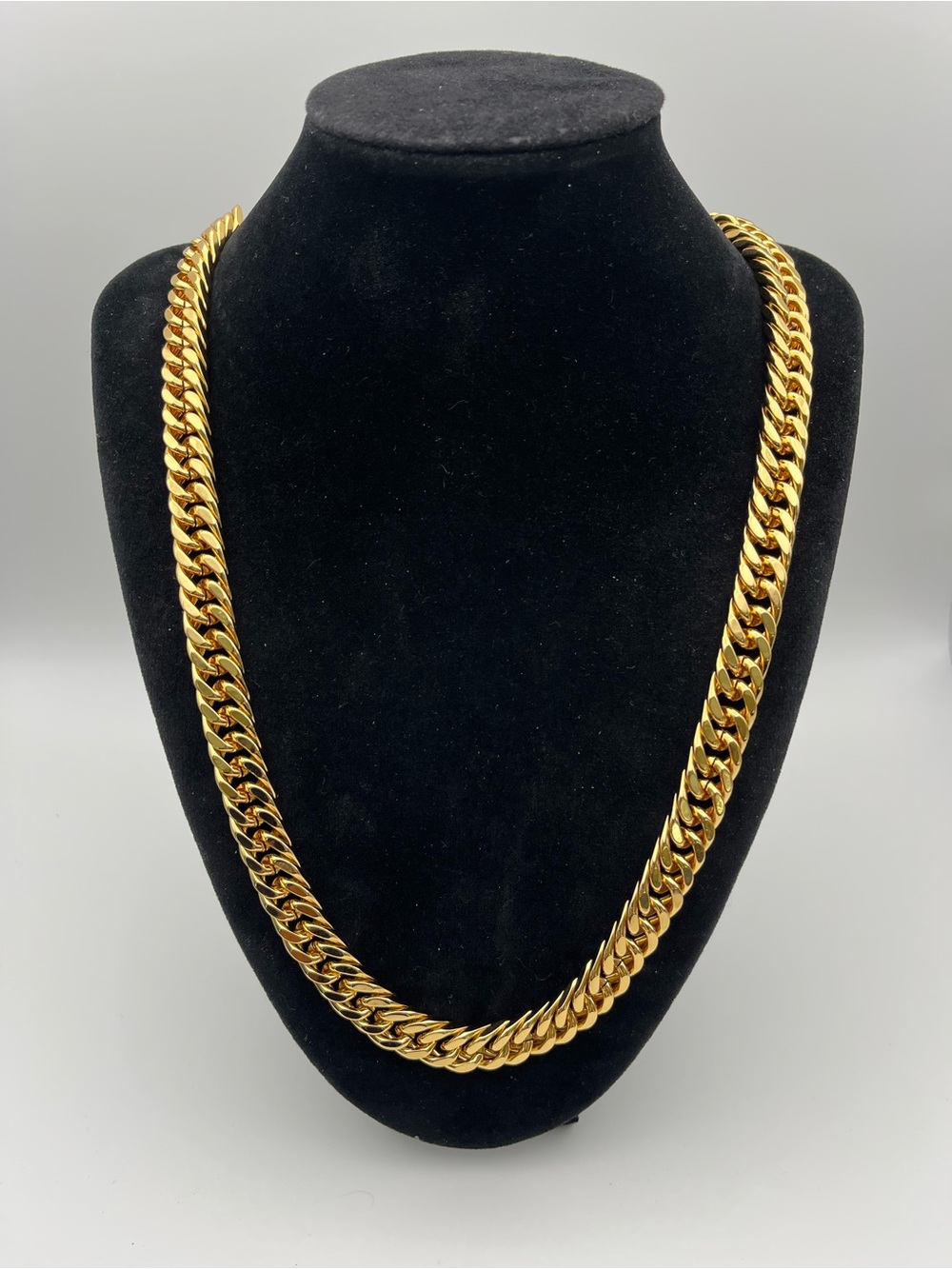 Men's 24”, Gold over Stainless  Curb Chain Necklace